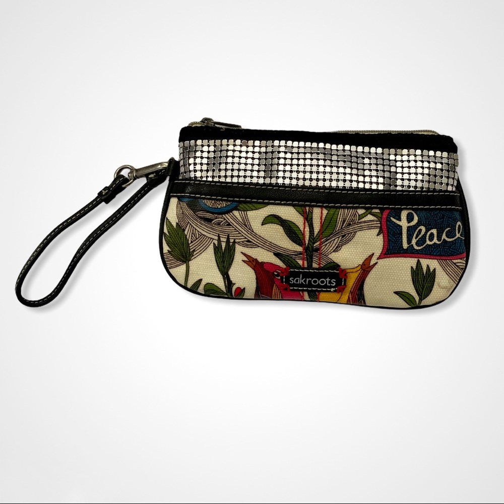 Sakroots Mixed Media Patterned Wristlet